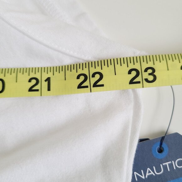 Nautica Women's White Sleeveless Button Shoulder Top Cotton XXL New w/ Tags Gift - Picture 9 of 10